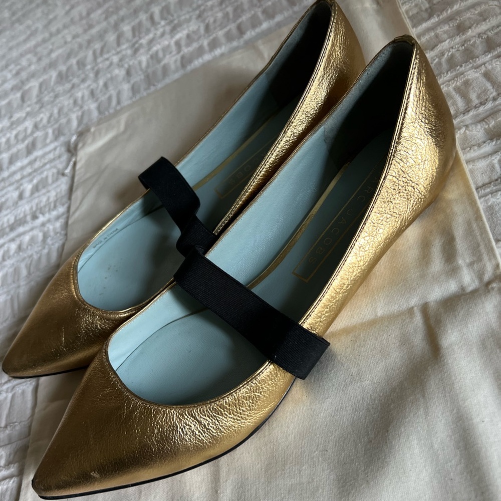 Marc Jacob’s Metallic Ballet Flats size 38 or 7.5/8 US